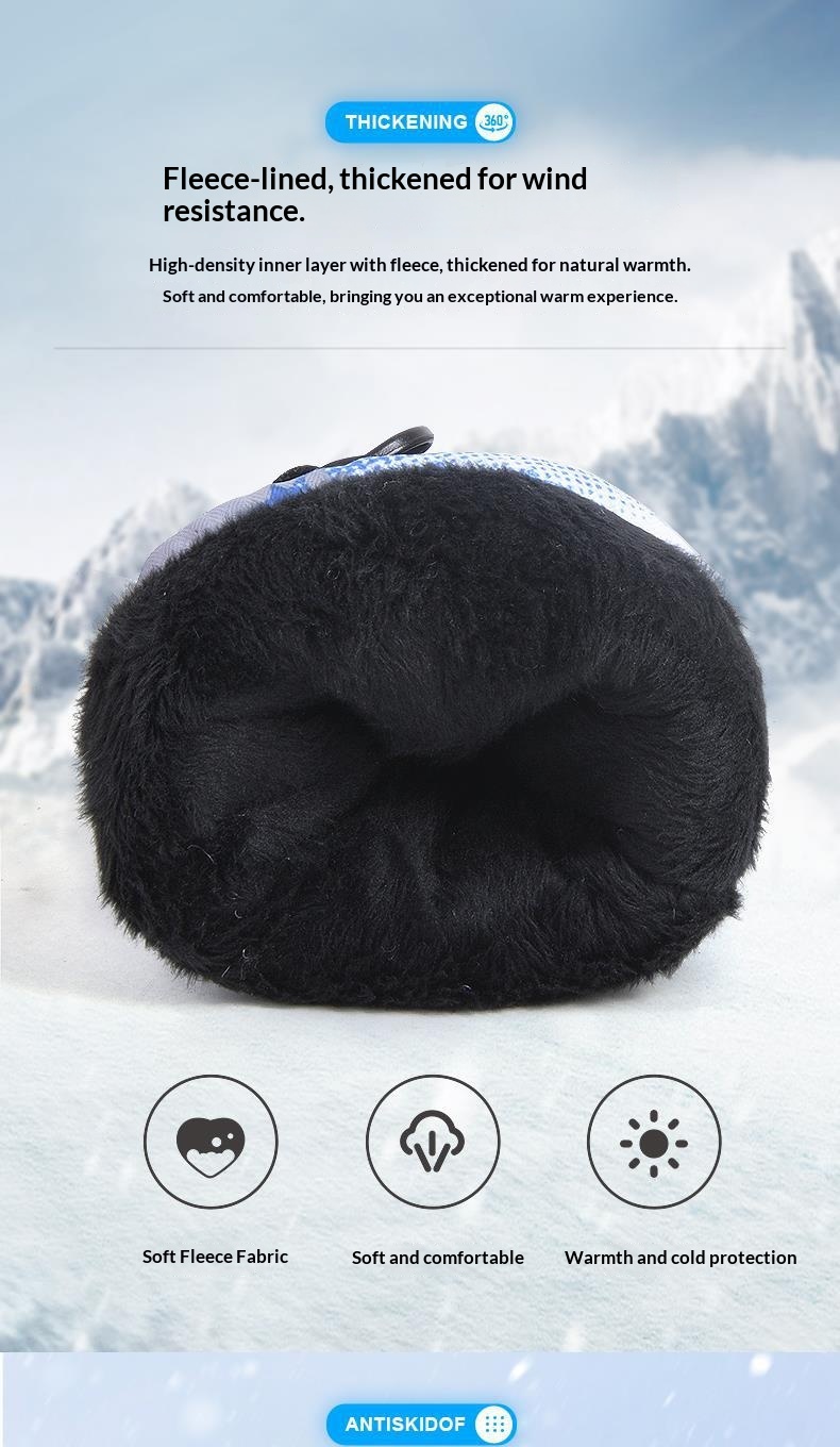 boy Boy Boy Winter Couple Ski Men Outdoor Cycling Waterproof Women Fleece Lined Warm Cold-Proof Five-Finger Touchscreen N07 Gloves_voghion.com