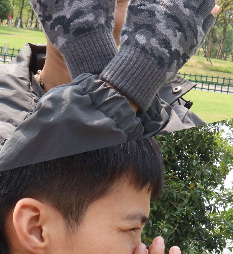 Neue Camouflage-Halbfingerhandschuhe für Herren, Winterhandschuhe für Damen, Büro und Studenten, kältebeständige Touchscreen-Handschuhe für den Außenbereich_voghion.com