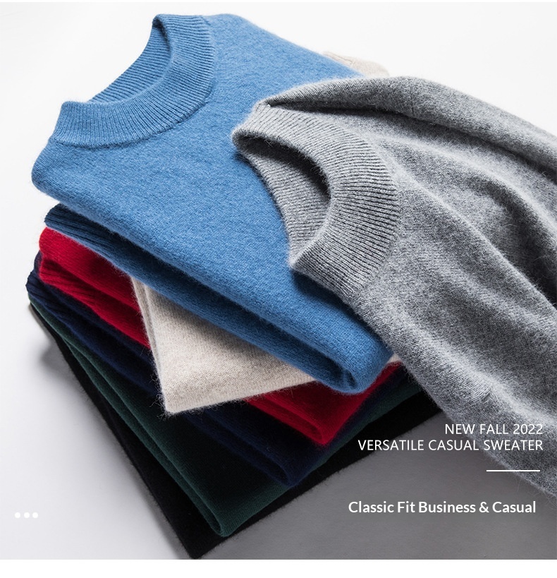 ragazzo Ragazzo Ragazzo Ragazzo 2025 Autunno Inverno Nuovo Maglione Lavorato a Maglia Mezzo Collo Alto Addensato Caldo Lavabile in Lavatrice Strato di Base Maglieria da Uomo_voghion.com