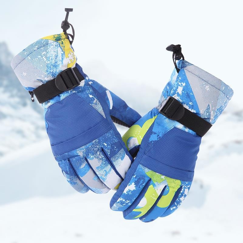 boy Boy Boy Winter Couple Ski Men Outdoor Cycling Waterproof Women Fleece Lined Warm Cold-Proof Five-Finger Touchscreen N07 Gloves_voghion.com