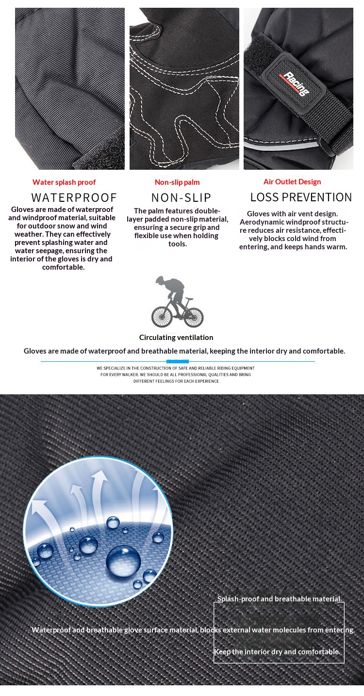 Guanti da moto invernali impermeabili per uomo, guanti da equitazione touchscreen, guanti antivento termici antifreddo per veicoli elettrici_voghion.com