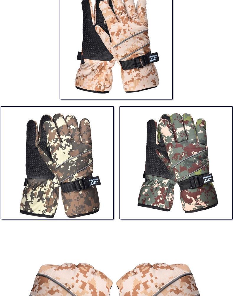 Guanti invernali caldi e spessi mimetici per uomo, sci, ciclismo, nord-est, antifreddo, impermeabili, antivento, taglia grande_voghion.com