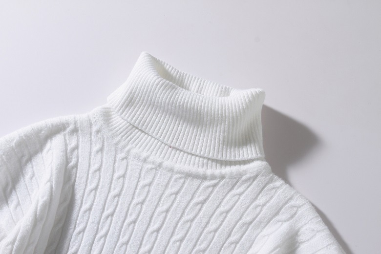 boy Boy Boy Boy Autumn Winter Main Promotion High Volume Men's Turtleneck Pullover Button Flower Casual Knitted Sweater Base Layer In_voghion.com