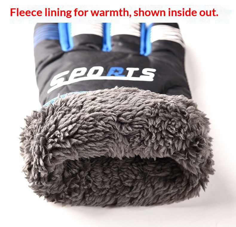 Jungen-Winterhandschuhe, warm, fleecegefüttert, dick, winddicht, rutschfest, für Herren, geeignet für E-Bike, Motorrad, Outdoor-Aktivitäten und Skifahren_voghion.com
