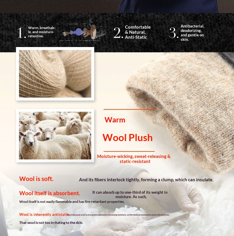 boy Boy Boy First Layer Sheepskin Warm Black In Stock Wool Lining Fingerless Solid Color Cross-Border Exclusive Adult Gloves_voghion.com