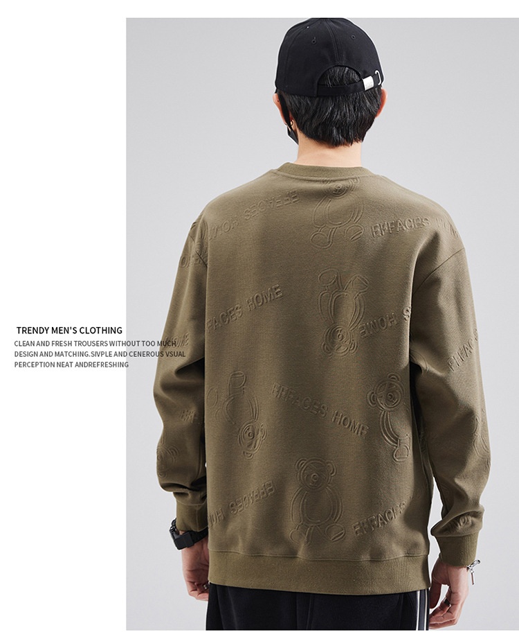 Garçon Garçon Shanggu Fashion 2025 Tenue Homme Col Rond Manches Longues Hiver Nouveau Sweat-shirt à Capuche Épais Haut Tendance_voghion.com