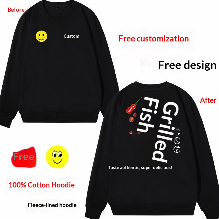 boy Boy Crew Neck Sweatshirt Without Hood Long Sleeve Promotional Shirt Printed Group Class Uniform Activity Wear Buy Get One_voghion.com