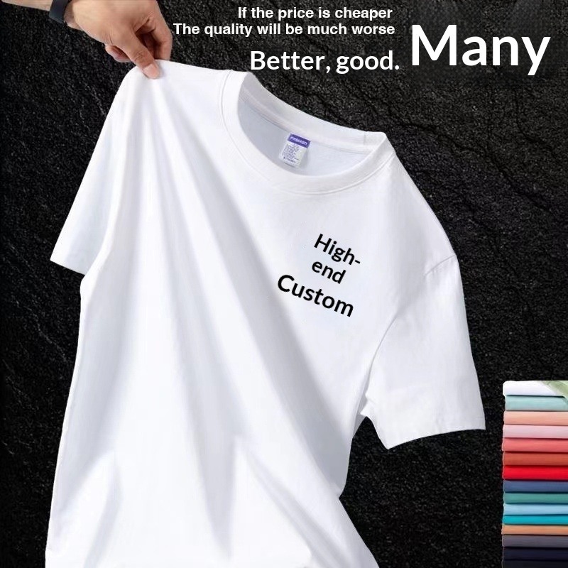 ragazzo Ragazzo Maglietta da lavoro in puro cotone pesante da 300 g, uniforme da uomo, pubblicità, corta, stampata all'ingrosso, tinta unita, mezza manica_voghion.com