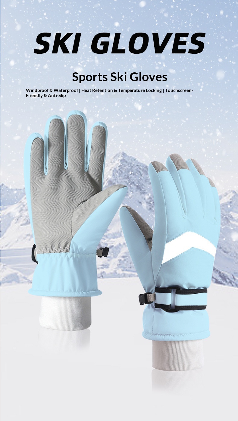 boy Boy Boy Women's Ski Winter Sports Outdoor Men's Warm Fleece Lined Windproof Cold-Proof Touchscreen Cycling Gloves_voghion.com