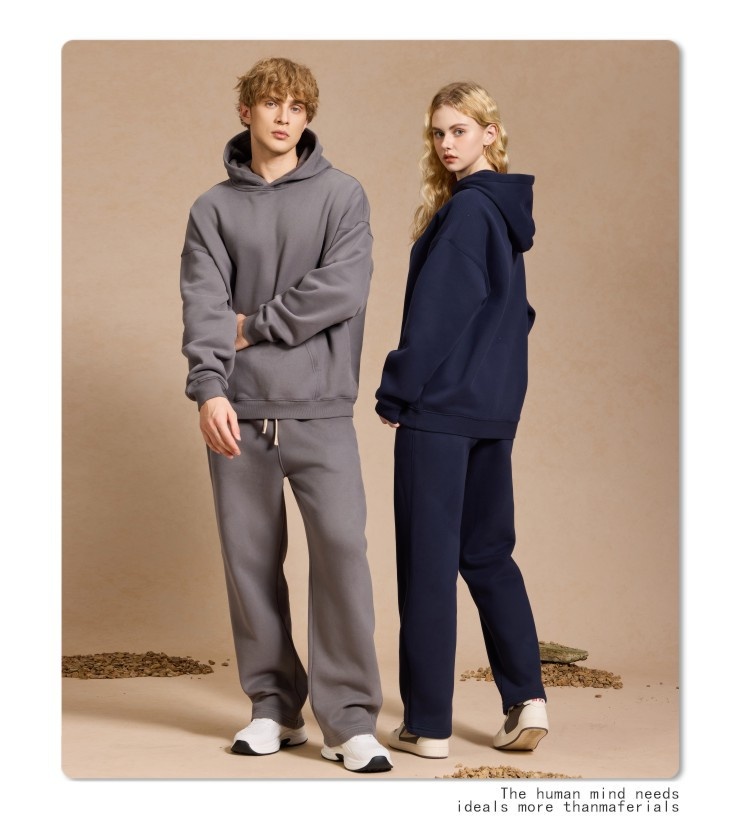 Chłopiec Chłopiec Jesień Zima Nowy Luźny Polar 350G Męska Oversize Gruba Bluza Z Kapturem Modna Marka Męska Bluza_voghion.com