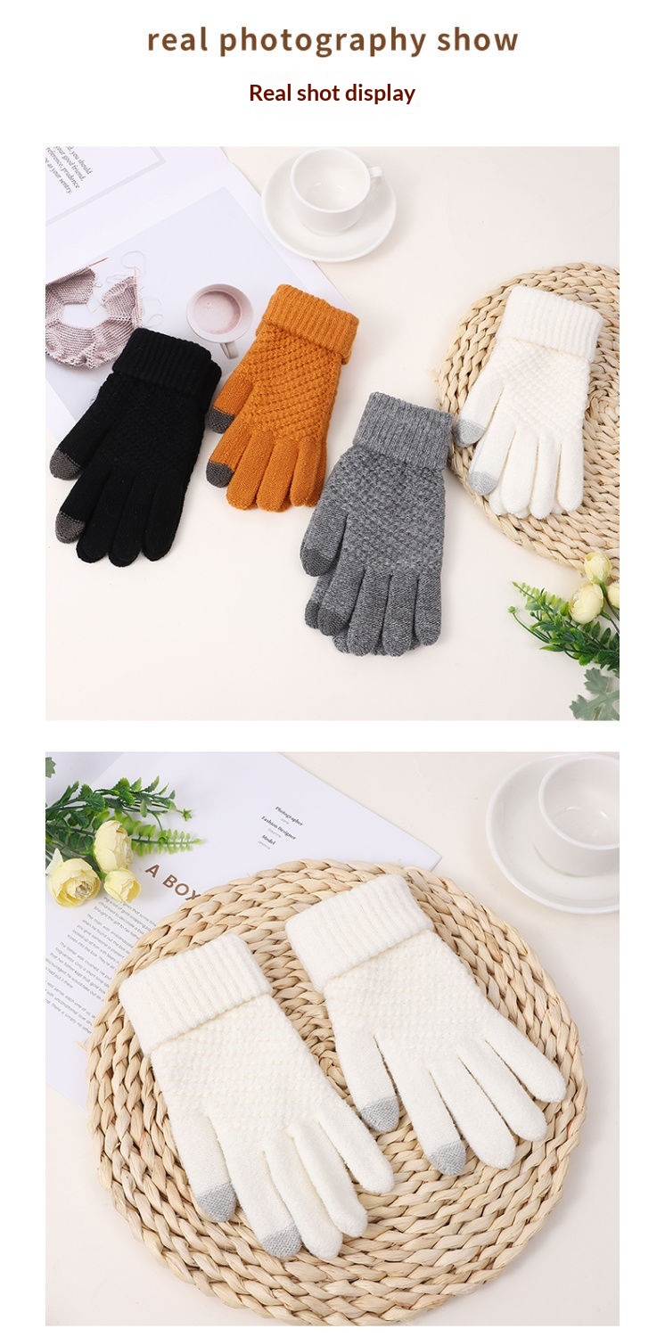 Junge Jungen Fahrradhandschuhe Warmes Fleece Touchscreen Schüler Winter Damen Radfahren Sport Winddicht Kältedicht Herren Autofahren_voghion.com