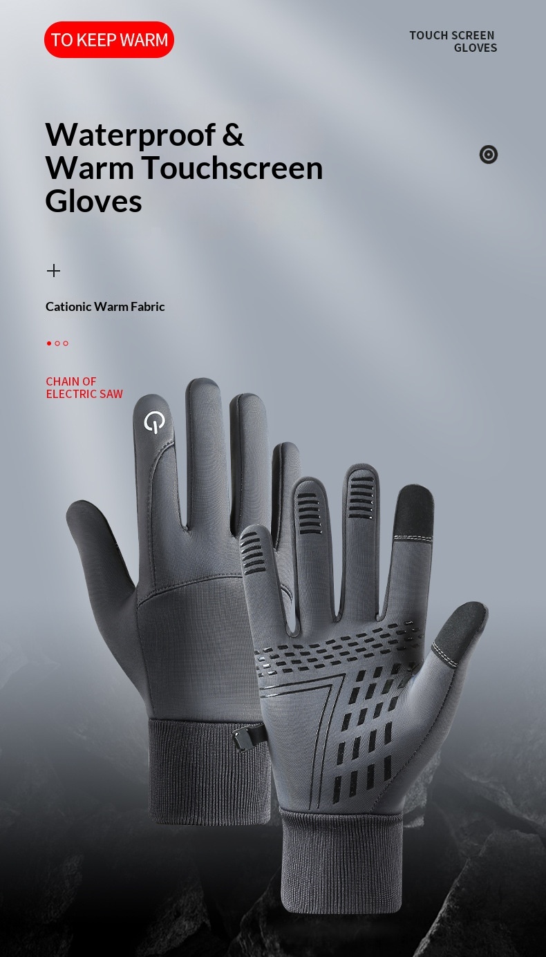 boy Boy Boy Touchscreen Gloves For Men Winter Fleece-Lined Cotton Waterproof Outdoor Non-Slip Sports Cycling Windproof_voghion.com