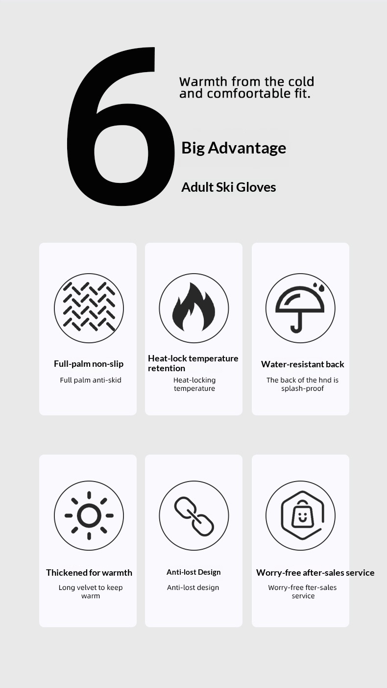 boy Boy Boy Men's Ski Winter Warm Outdoor Sports Windproof Waterproof Touchscreen Fleece Lined Cycling Gloves_voghion.com