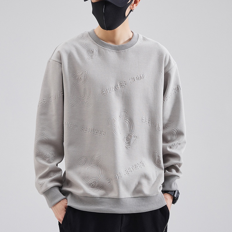 Garçon Garçon Shanggu Fashion 2025 Tenue Homme Col Rond Manches Longues Hiver Nouveau Sweat-shirt à Capuche Épais Haut Tendance_voghion.com