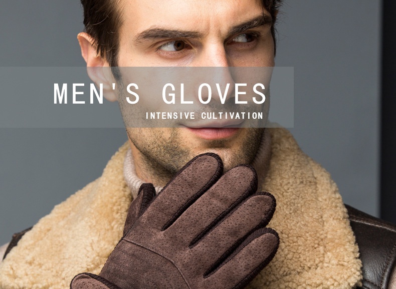 Guanti da motociclista invernali da uomo in vera pelle di maiale, resistenti al freddo, con touchscreen, foderati in pile spesso e caldi_voghion.com