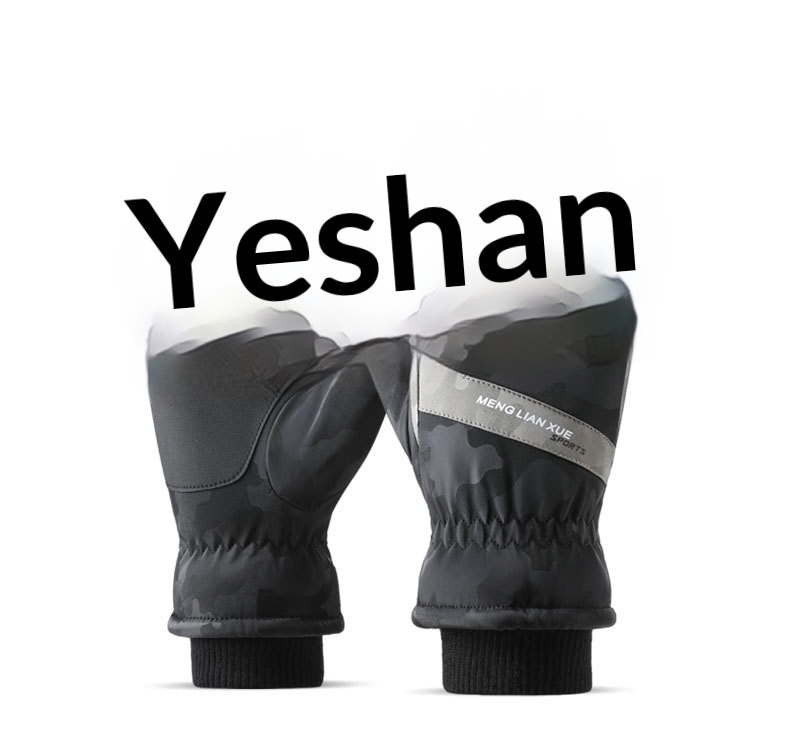 Boy Boy Herren-Baumwollhandschuhe, dick gefüttert mit Fleece, warm, winddicht, kältebeständig, Touchscreen-kompatibel, zum Reiten_voghion.com