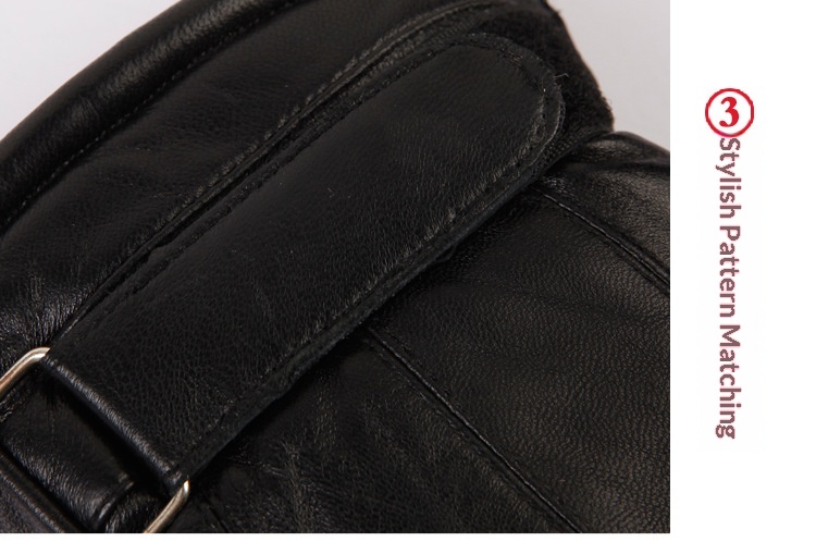 Guanti da moto invernali caldi da uomo, in pelle, spessi, in lana, antivento, in cotone freddo_voghion.com