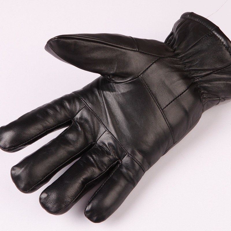 Guanti da moto invernali caldi da uomo, in pelle, spessi, in lana, antivento, in cotone freddo_voghion.com