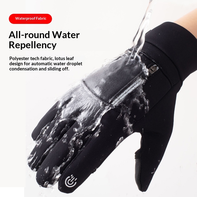 Guanti da ciclismo da uomo, modello Boy Boy, modello Q803, foderati in pile, antiscivolo, resistenti all'usura, impermeabili, touchscreen, per pesca all'aperto, sci, inverno, caldi_voghion.com