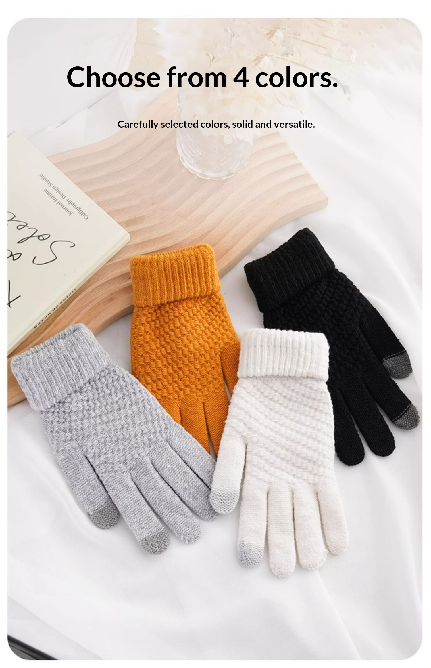 boy Boy Boy New Touchscreen For Men Women, Autumn And Winter, Fleece-Lined, Thickened, Warm, Cold-Proof, Outdoor Cycling Knitted_voghion.com