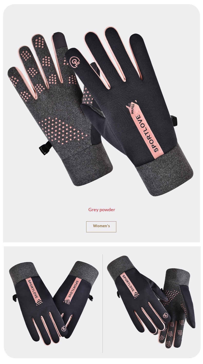 boy Boy Boy Winter Warm Anti-Slip Touchscreen Gloves For Men And Women, Fleece-Lined, Outdoor Sports, Skiing, Waterproof, Motorcycle_voghion.com