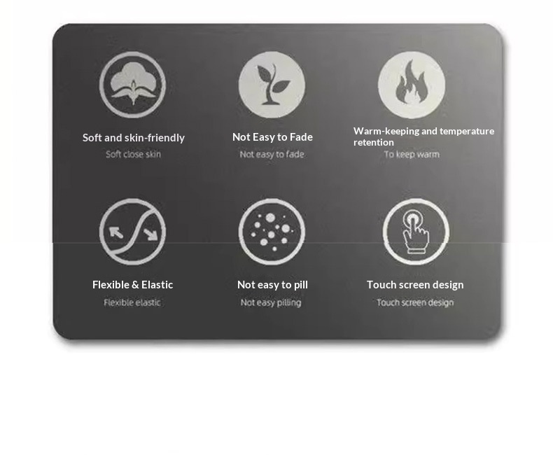 Jungen-Handschuhe mit Touchscreen für den Winter, wärmend und kältegeschützt, doppellagig, gefüttert, dick, gestrickt, fünf Finger, Herren_voghion.com