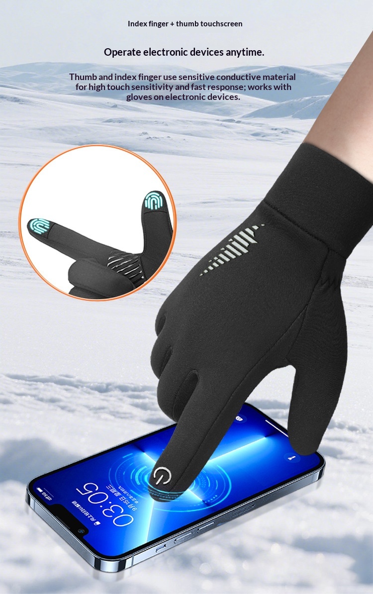 ragazzo Ragazzo Ragazzo Premium Transfrontaliero Autunno Inverno Caldo Bicicletta Elettrica Bicicletta da Corsa Uomo Donna Antiscivolo Touchscreen a Dita Intere Corsa_voghion.com