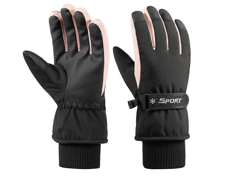 Guanti da sci caldi per coppia, invernali, foderati in pile, per esterni, da moto, antipioggia, antifreddo, antivento, spessi_voghion.com