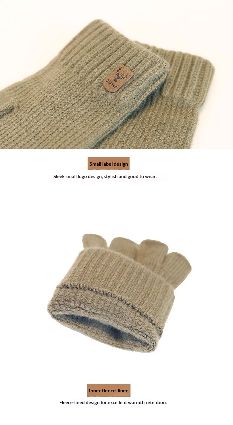 ragazzo Ragazzo Ragazzo 2025 Guanti invernali da uomo senza dita in maglia, caldi, per ciclismo, scrittura, a mezza dita, antifreddo, foderati in pile, all'ingrosso_voghion.com