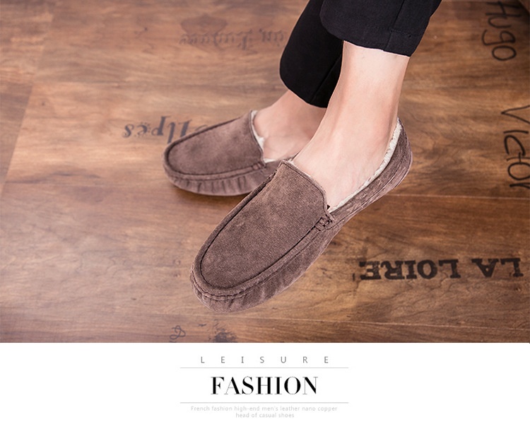 Voyage 501-3 Winter Heren Loafers Katoenen Driving Lage Mid-mouth Instappers Fleecegevoerde Warme Platte Casual Leren Schoenen_voghion.com
