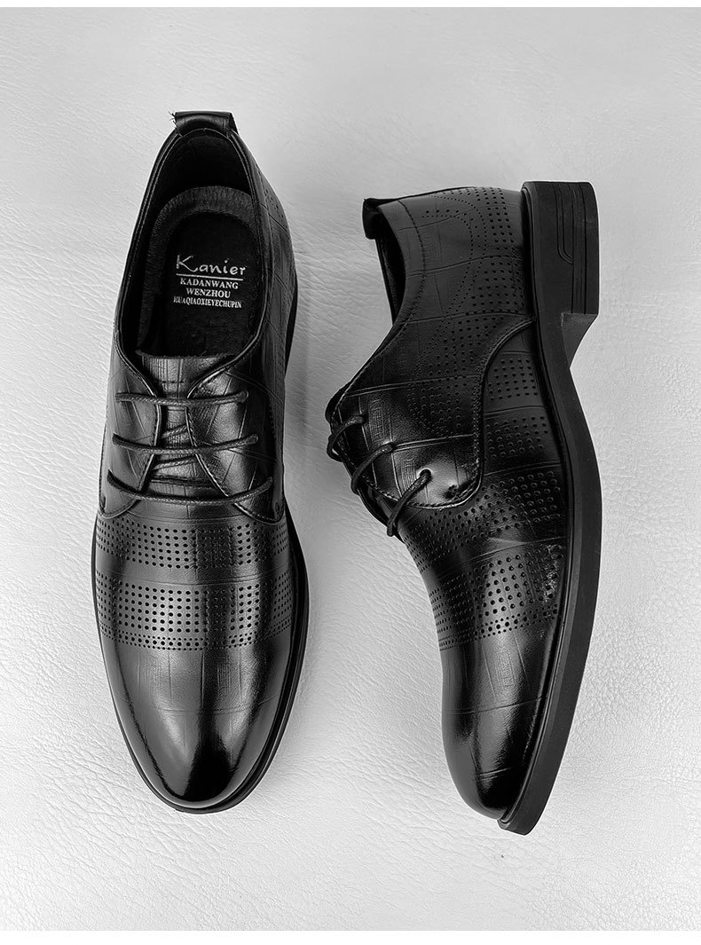 Scarpe derby da uomo Voyage Formal, estive, traspiranti, in rete, da ufficio, in vera pelle, primo strato, in pelle bovina_voghion.com