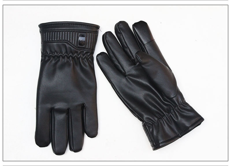 boy Boy Boy Autumn Winter New Down Cotton Leather Men Touch Screen Windproof Fleece Lined Thickened Motorcycle Driving Warm Ski_voghion.com