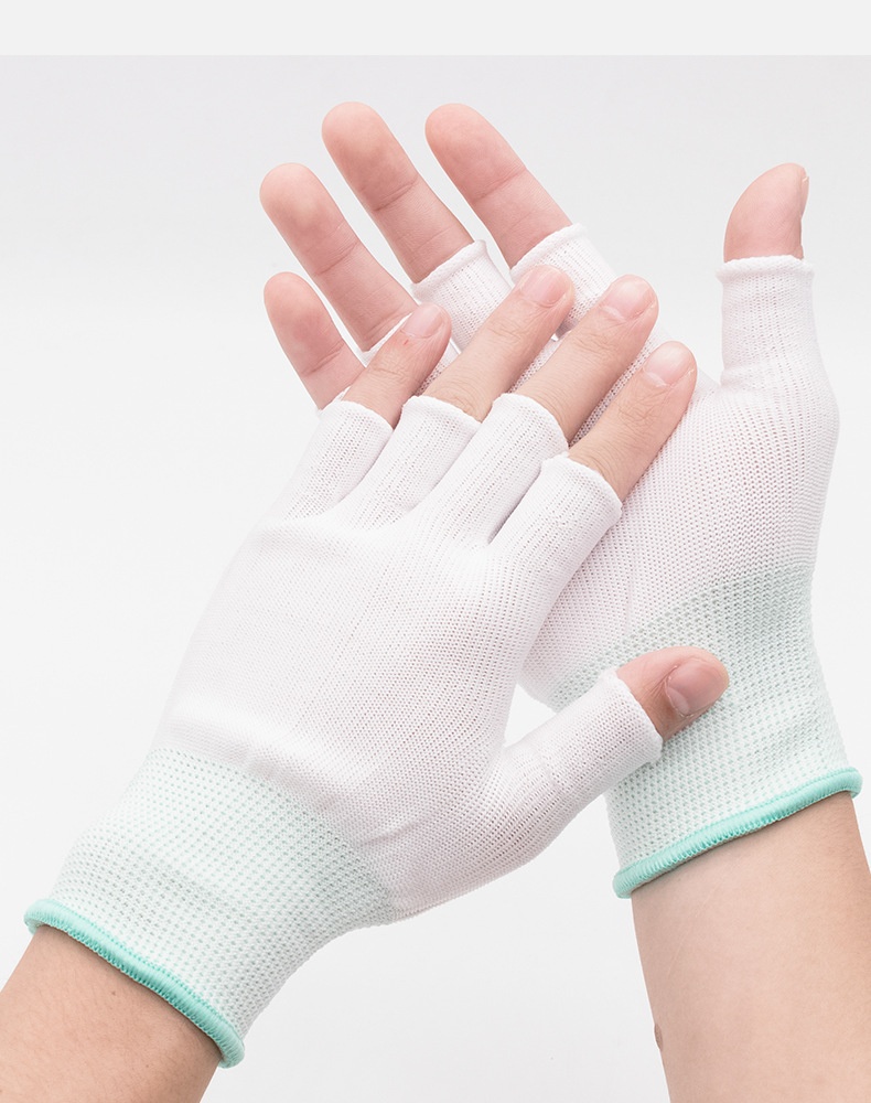 Boy Boy Boy Halbfingerhandschuhe, strapazierfähig, atmungsaktiv, eng anliegend, hochelastisch, Arbeitsschutz, Damenhandschuhe, dünne Herrenhandschuhe_voghion.com