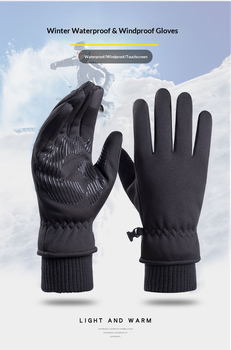 boy Boy Boy Foreign Trade Curved For Men Winter Waterproof Diving Cloth Outdoor Touchscreen Cycling Warm Full Finger Skiing_voghion.com