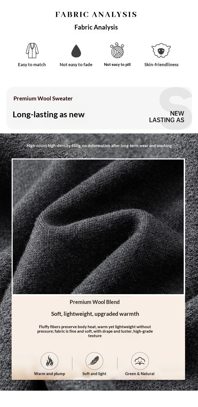 boy Boy Boy Boy Boy Parson Dragon Autumn Winter Round Neck Pullover Thickened Warm Versatile Men's Wool Sweater Slim Fit Base Layer_voghion.com