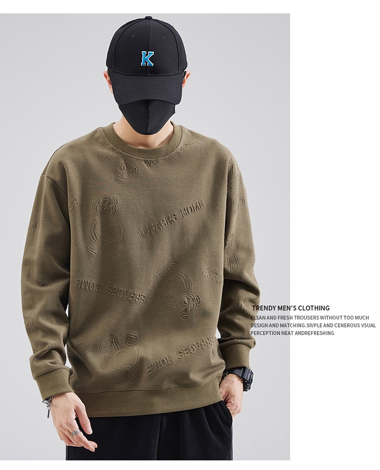 Garçon Garçon Shanggu Fashion 2025 Tenue Homme Col Rond Manches Longues Hiver Nouveau Sweat-shirt à Capuche Épais Haut Tendance_voghion.com