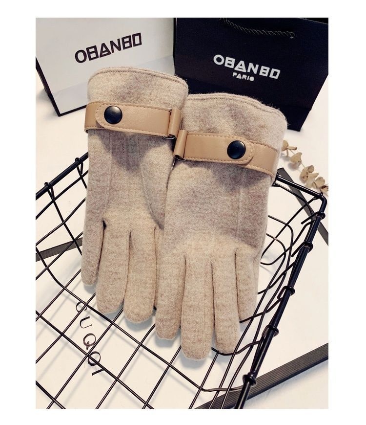 Herren-Handschuhe aus Wolle mit Touchscreen-Funktion, Winterfleece-gefüttert, dick, warm, kältebeständig, winddicht, stylisch, lässig, zum Autofahren und Reiten_voghion.com