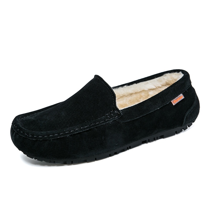 Voyage 501-3 Winter Heren Loafers Katoenen Driving Lage Mid-mouth Instappers Fleecegevoerde Warme Platte Casual Leren Schoenen_voghion.com