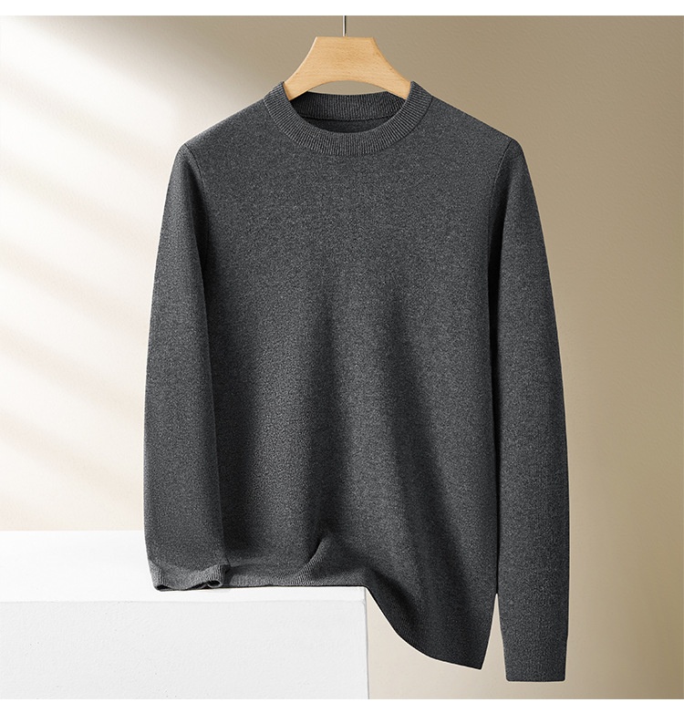 boy Boy Boy Boy Boy Parson Dragon Autumn Winter Round Neck Pullover Thickened Warm Versatile Men's Wool Sweater Slim Fit Base Layer_voghion.com
