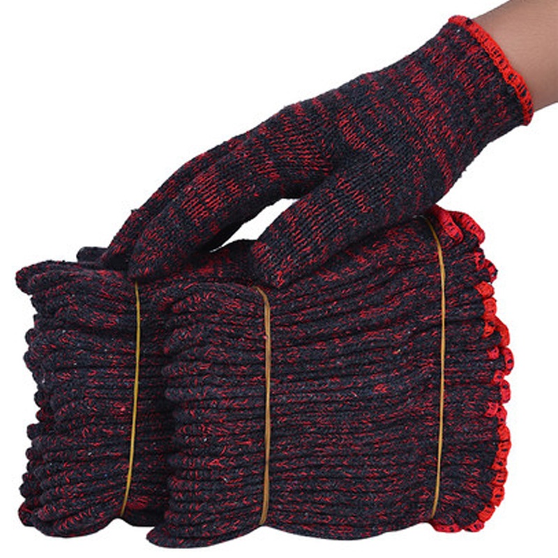 Guanti da lavoro in filato di cotone per uomo, taglia unica, resistenti e spessi, all'ingrosso, invernali_voghion.com