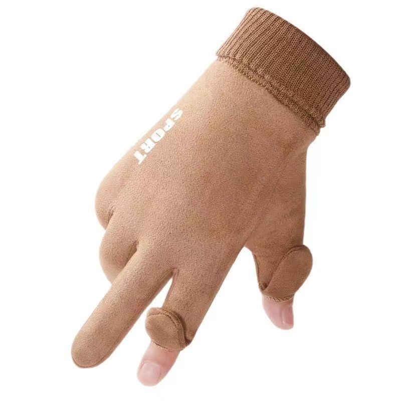 Boy Boy Boy Warme, kältebeständige Angeljacke für Herren, Herbst und Winter, winddicht, Touchscreen, dickes Fleece, Klapphülle, Wildleder, reflektierend_voghion.com