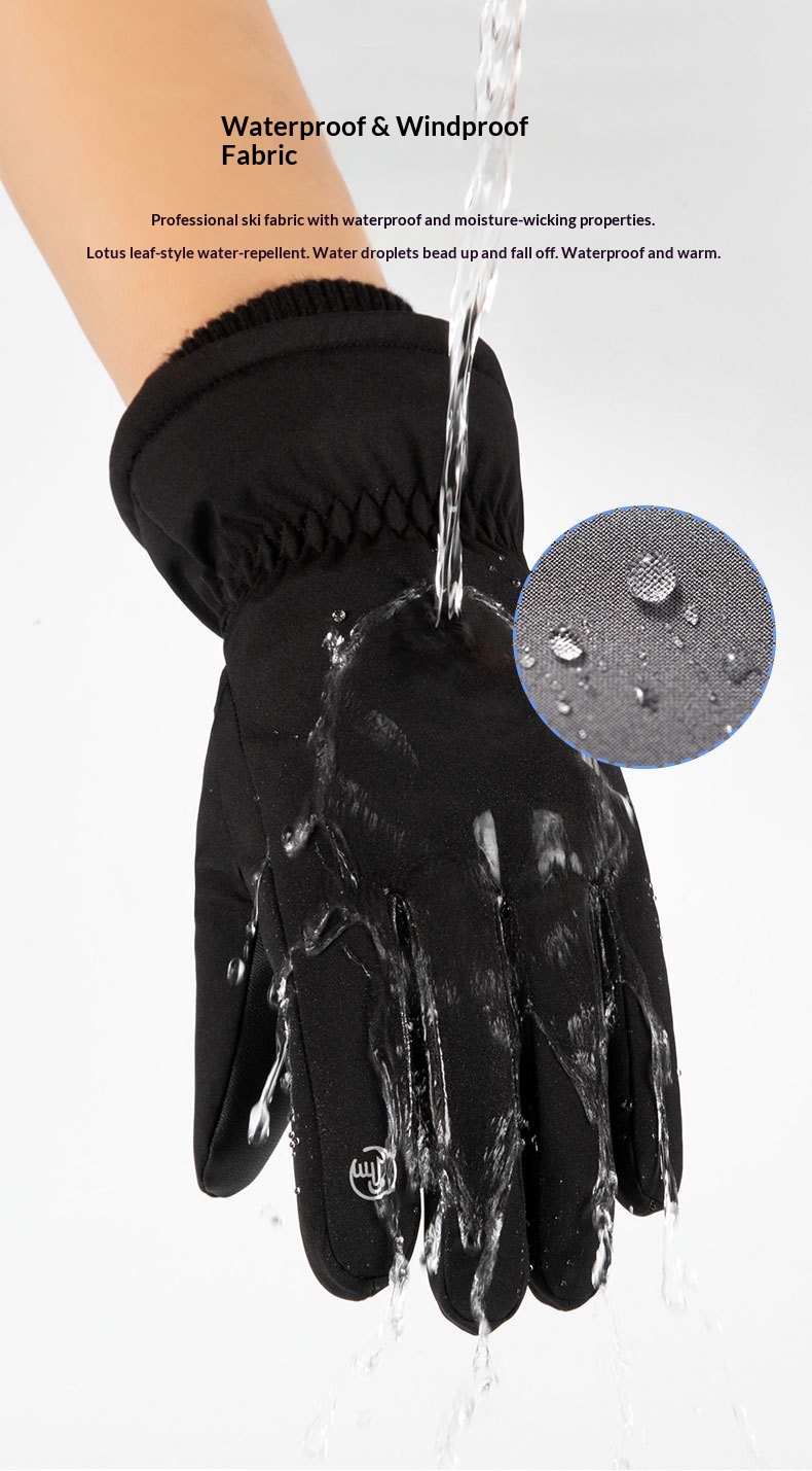 Guanti da sci invernali Boy Boy per donna, caldi, foderati in pile, spessi, impermeabili, touchscreen, antivento, alpinismo,_voghion.com