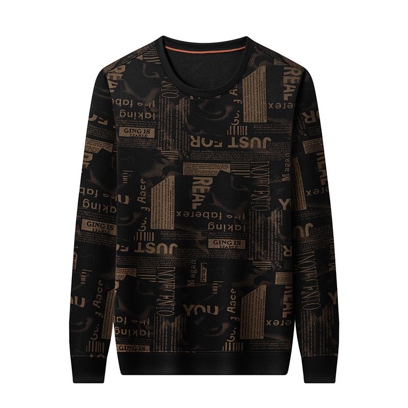 boy Boy Boy 2025 New 300g Men's Crew Neck Sweatshirt Stylish Casual Base Layer For Middle-aged And Young Adults Long Sleeve T-shirt_voghion.com