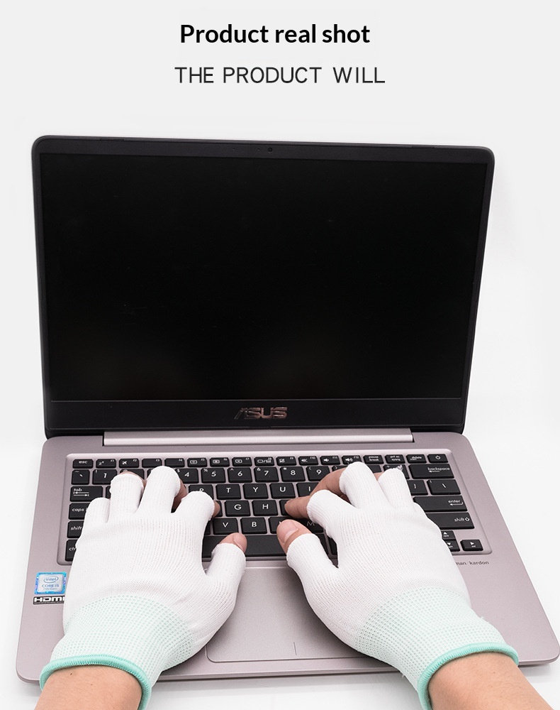 Boy Boy Boy Halbfingerhandschuhe, strapazierfähig, atmungsaktiv, eng anliegend, hochelastisch, Arbeitsschutz, Damenhandschuhe, dünne Herrenhandschuhe_voghion.com