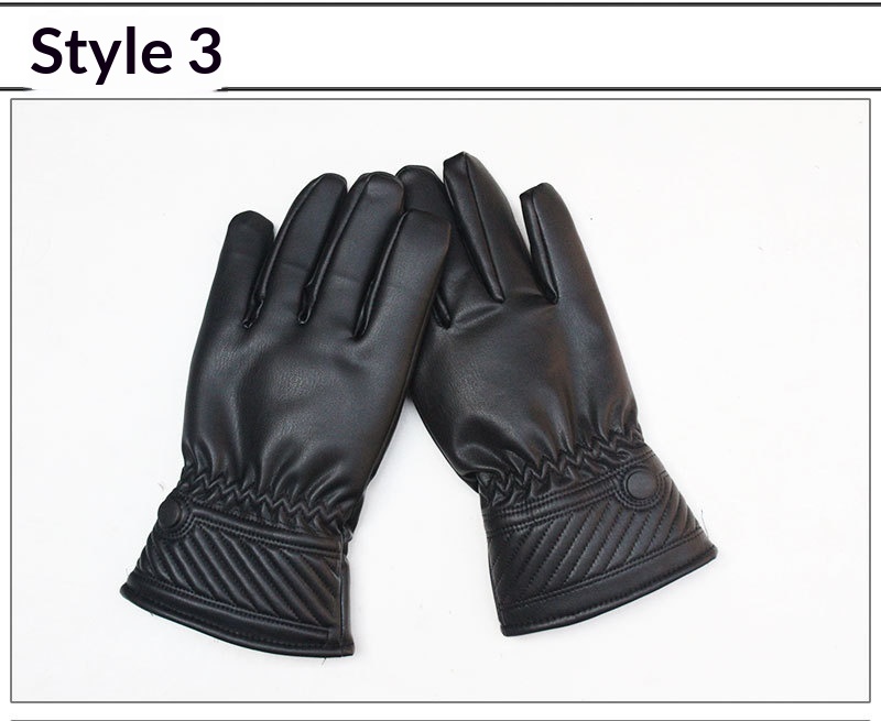 boy Boy Boy Autumn Winter New Down Cotton Leather Men Touch Screen Windproof Fleece Lined Thickened Motorcycle Driving Warm Ski_voghion.com