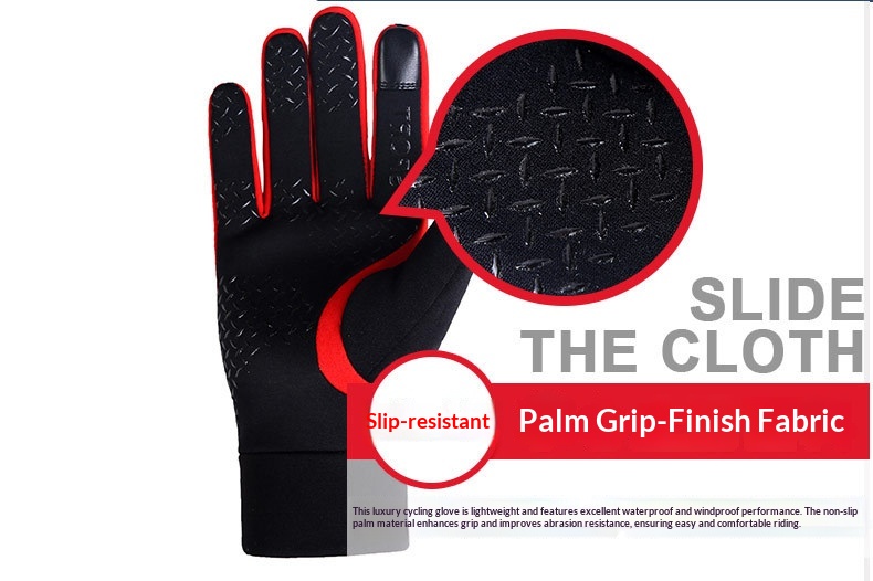 boy Boy Boy Touchscreen Outdoor With Fleece For Men, Running, Windproof, Sports, Cycling, Full Finger, Winter Mountaineering,_voghion.com