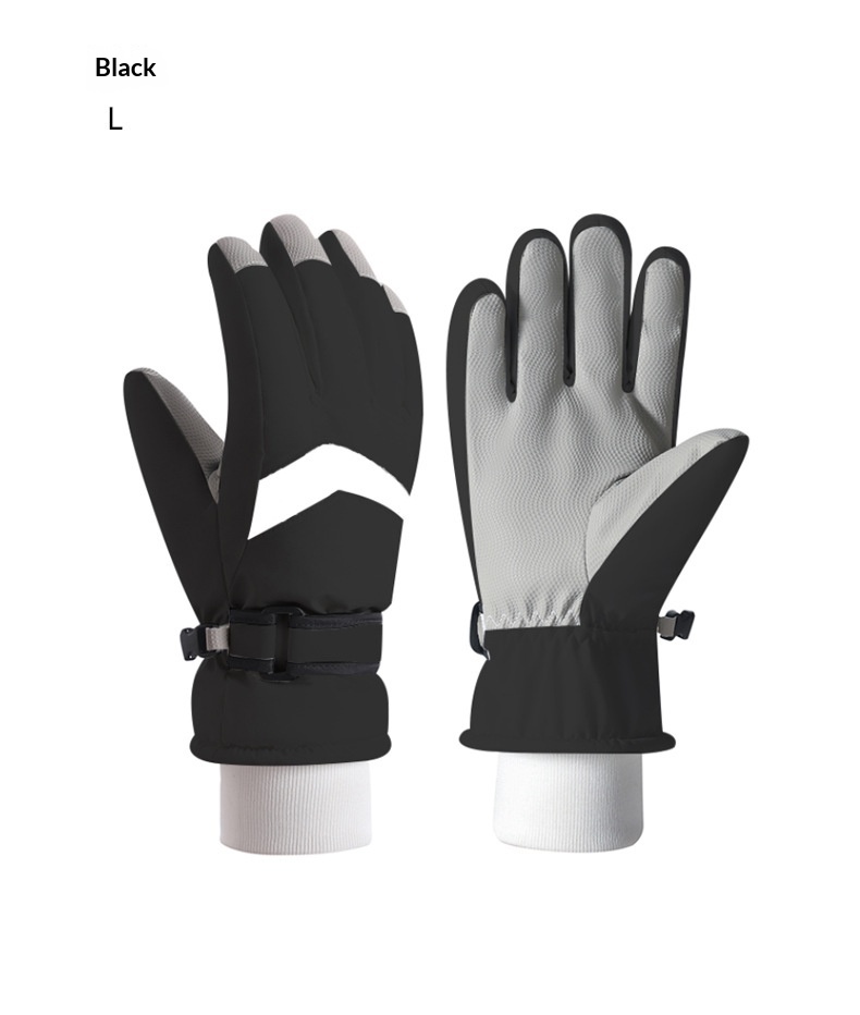 boy Boy Boy Women's Ski Winter Sports Outdoor Men's Warm Fleece Lined Windproof Cold-Proof Touchscreen Cycling Gloves_voghion.com