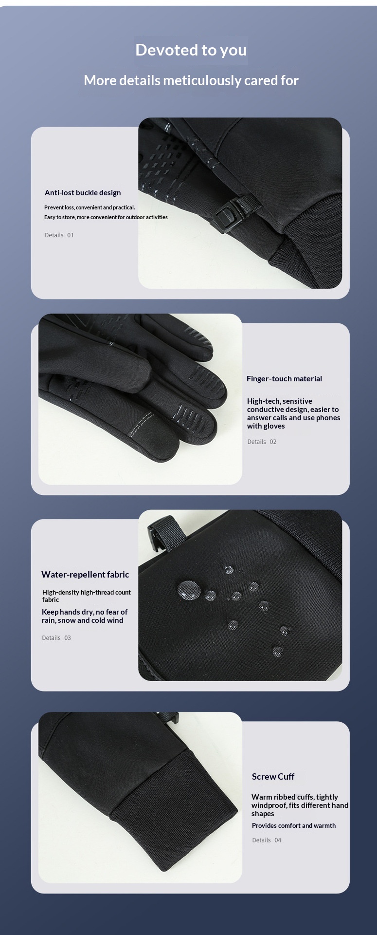 boy Boy Boy Touchscreen Gloves For Men Winter Fleece-Lined Cotton Waterproof Outdoor Non-Slip Sports Cycling Windproof_voghion.com