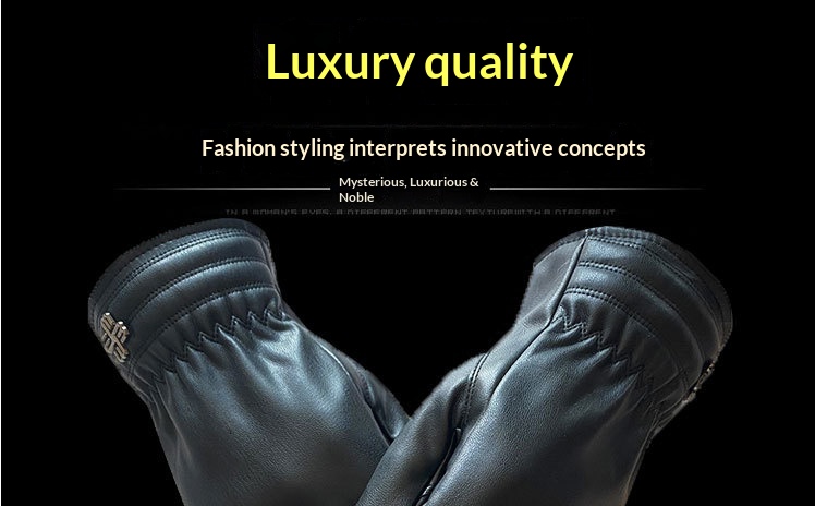 boy Boy Boy Wholesale Men's Gloves Winter Outdoor Riding Motorcycle Women's Washable Leather Touchscreen Warm Windproof Fleece In_voghion.com