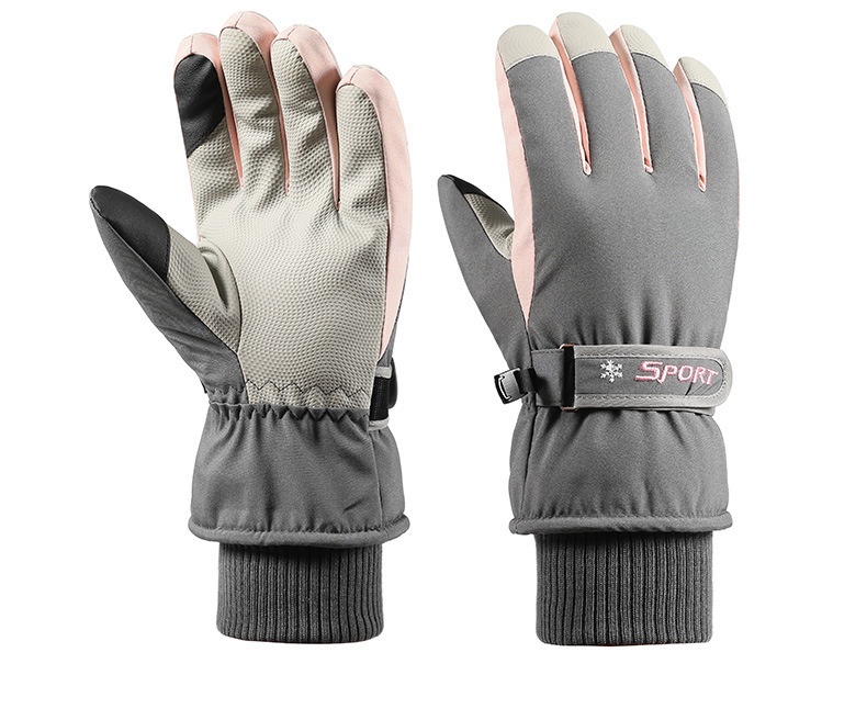 Guanti da sci caldi per coppia, invernali, foderati in pile, per esterni, da moto, antipioggia, antifreddo, antivento, spessi_voghion.com